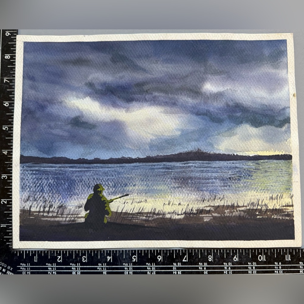 Vietnam War Serene Landscape Watercolor Original Art by Ron Pekar - Picture 7 of 8